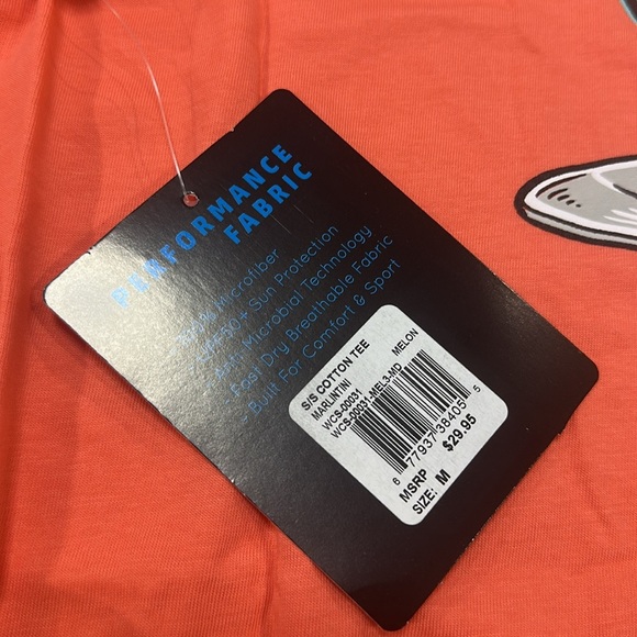 WTF WHAT THE FIN? Short-Sleeve Feels Good Soft Cotton T-Shirt - Marlintini M - Picture 3 of 4